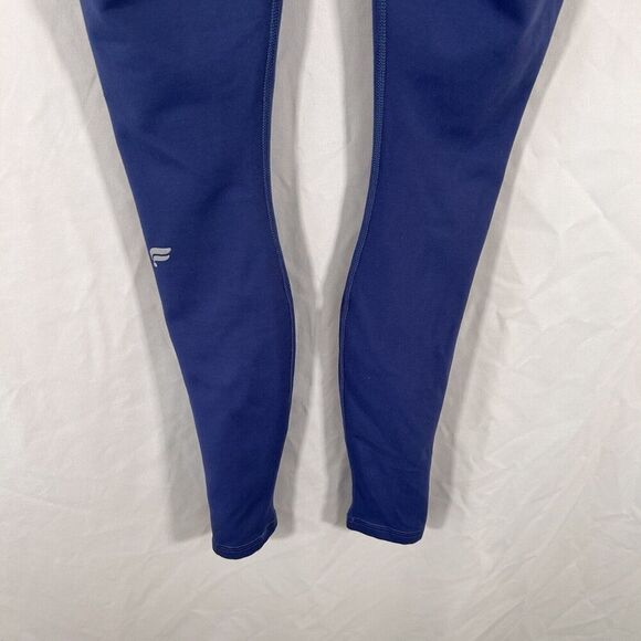 Fabletics Leggings Women's Small Blue Pull On Mid Rise Stretchy Side Mesh - Picture 8 of 9